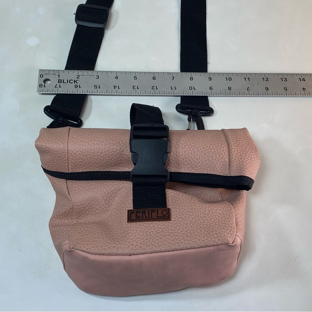 PERIPLO Santiago, Chile Handmade Crossbody Sling Outdoor Travel Bag Blush Pink - Picture 8 of 14